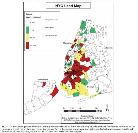 NYC Lead Contaminated Soil Map