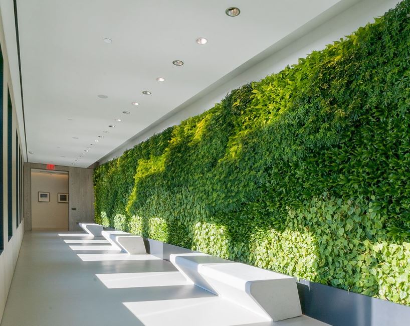 one manhattan square living wall